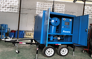 MTP-100(6000LPH) Mobile Transformer Oil Treatment Machine exported to Africa Country-Gabon