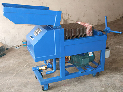 Plate and Frame Press Oil Filtration Machine