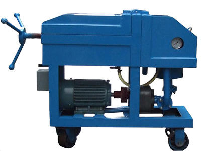 Plate and Frame Press Oil Filter Machine